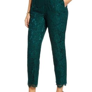 Lace green pants